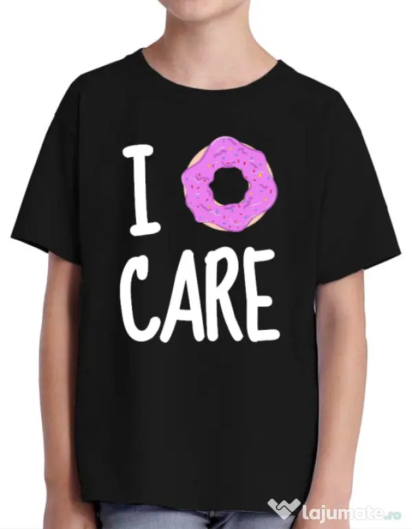 Tricou ADLER copil I donut care Negru