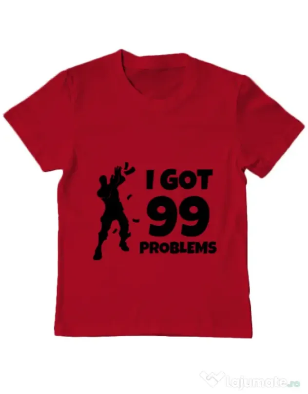 Tricou ADLER copil I got 99 problems Fortnite Rosu