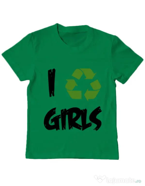 Tricou ADLER copil I recycle girls Verde mediu