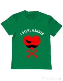 Tricou ADLER copil I steal hearts Verde mediu