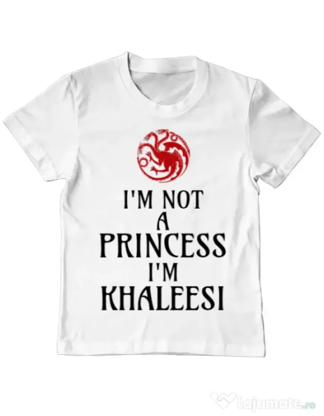 Tricou ADLER copil I'm Khaleesi Alb