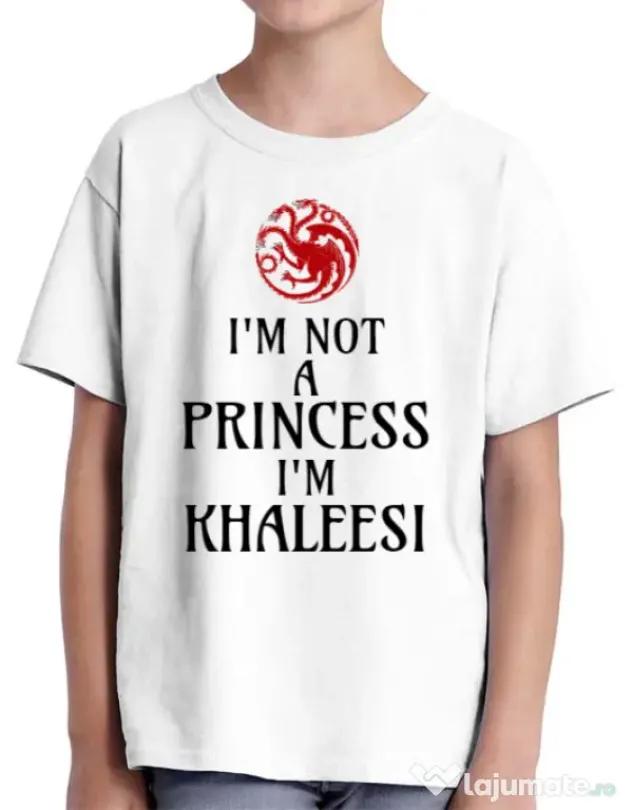 Tricou ADLER copil I'm Khaleesi Alb