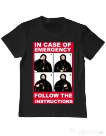 Tricou ADLER copil In case of emergency Negru