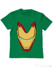 Tricou ADLER copil Iron man mask Verde mediu