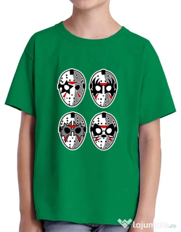 Tricou ADLER copil Jason Rock Faces Verde mediu