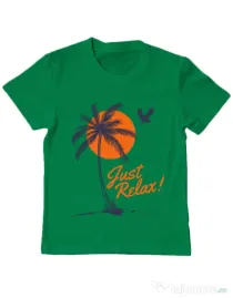 Tricou ADLER copil Just relax Verde mediu