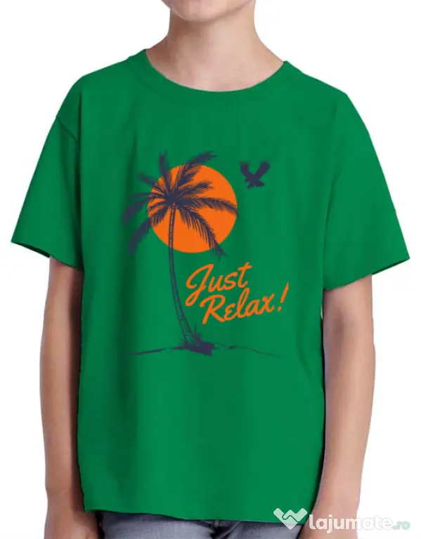 Tricou ADLER copil Just relax Verde mediu