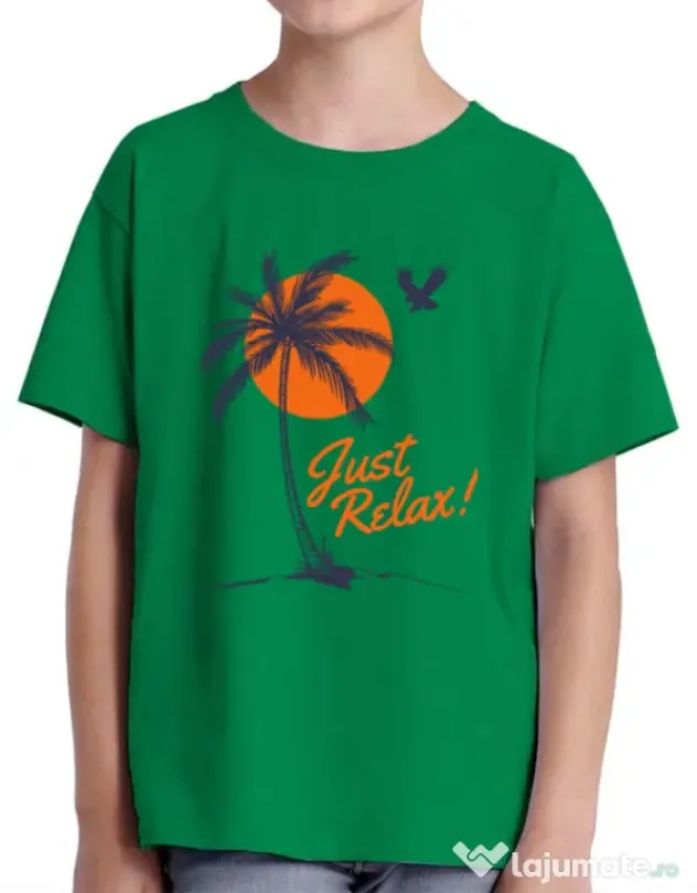 Tricou ADLER copil Just relax Verde mediu