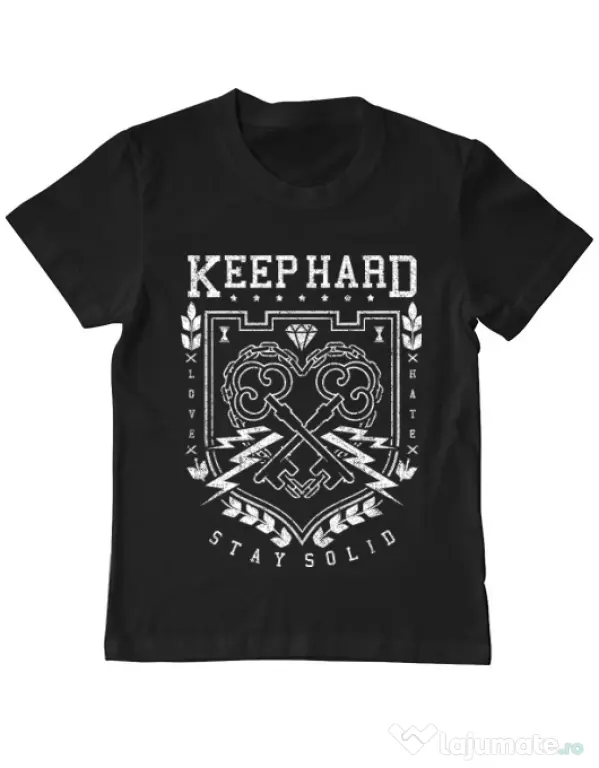 Tricou ADLER copil Keep Hard Negru