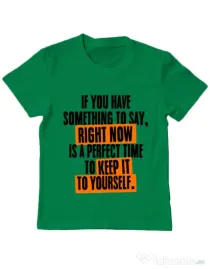 Tricou ADLER copil Keep it to yourself Verde mediu