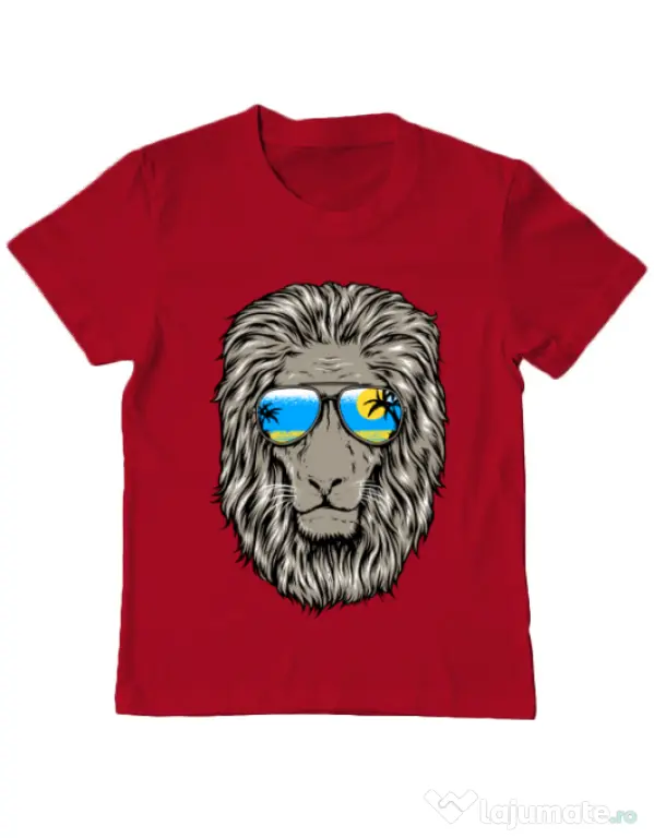 Tricou ADLER copil King of Summer Rosu