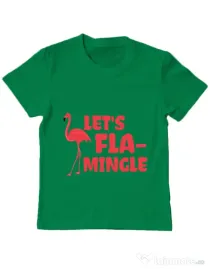 Tricou ADLER copil Let’s flamingle Verde mediu