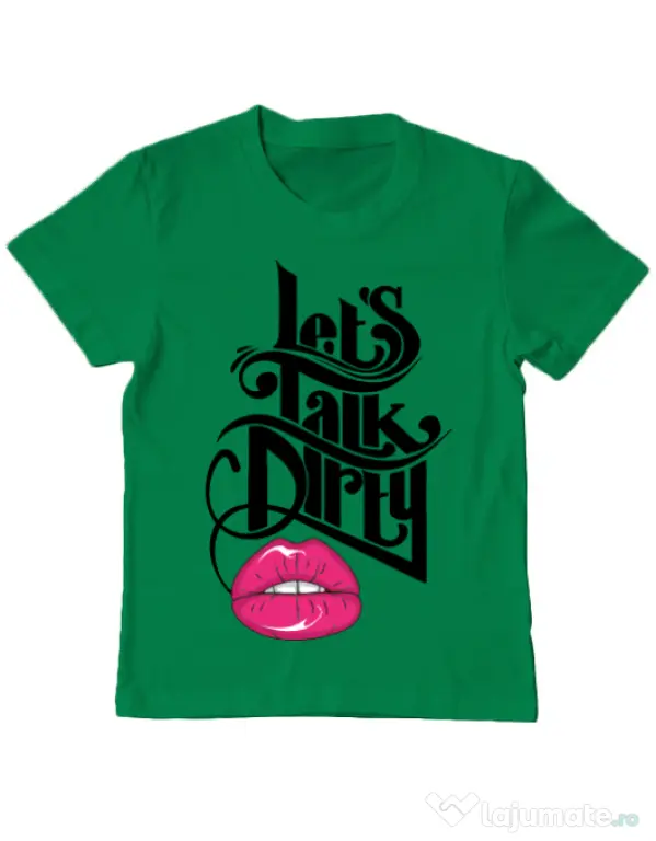 Tricou ADLER copil Lets talk dirty Verde mediu