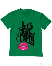 Tricou ADLER copil Lets talk dirty Verde mediu