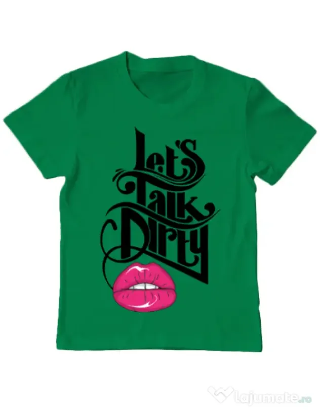 Tricou ADLER copil Lets talk dirty Verde mediu