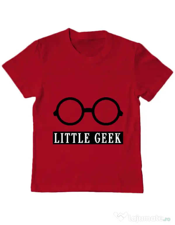 Tricou ADLER copil Little geek Rosu
