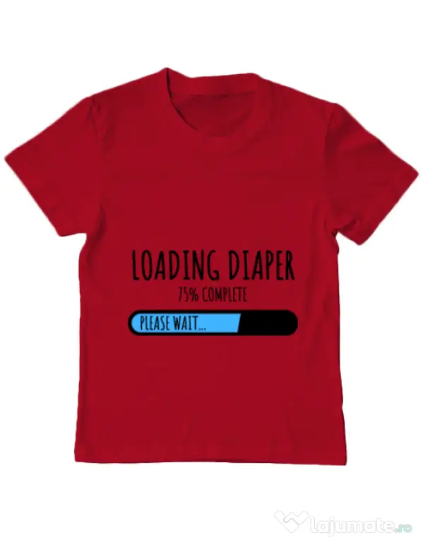 Tricou ADLER copil Loading diaper Rosu
