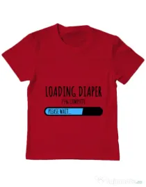 Tricou ADLER copil Loading diaper Rosu