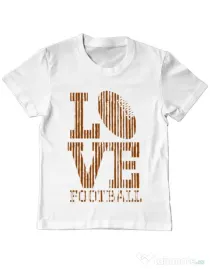 Tricou ADLER copil Love football Alb