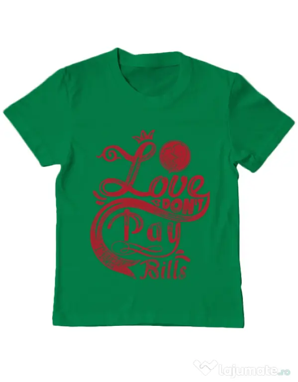Tricou ADLER copil Love Verde mediu