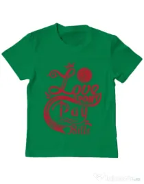 Tricou ADLER copil Love Verde mediu
