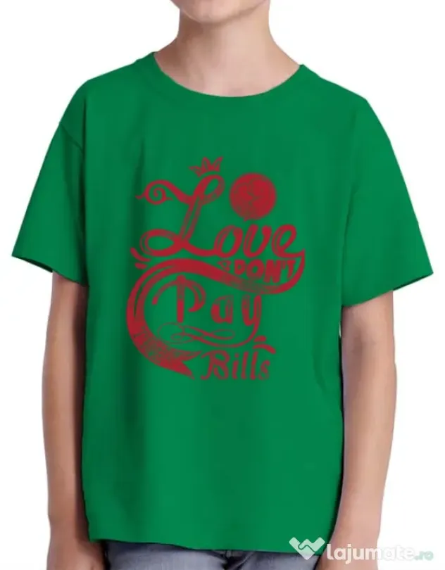 Tricou ADLER copil Love Verde mediu