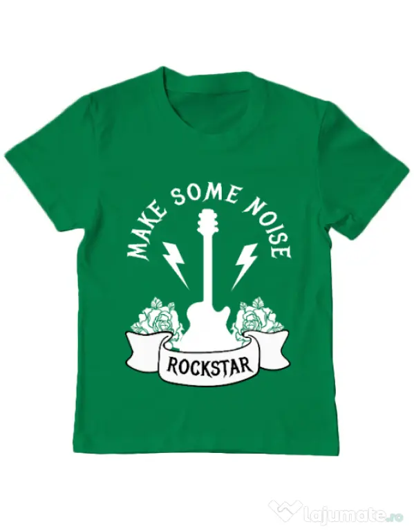 Tricou ADLER copil Make some noise Verde mediu