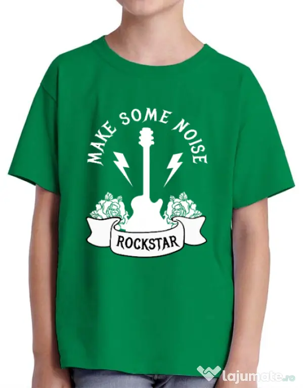 Tricou ADLER copil Make some noise Verde mediu