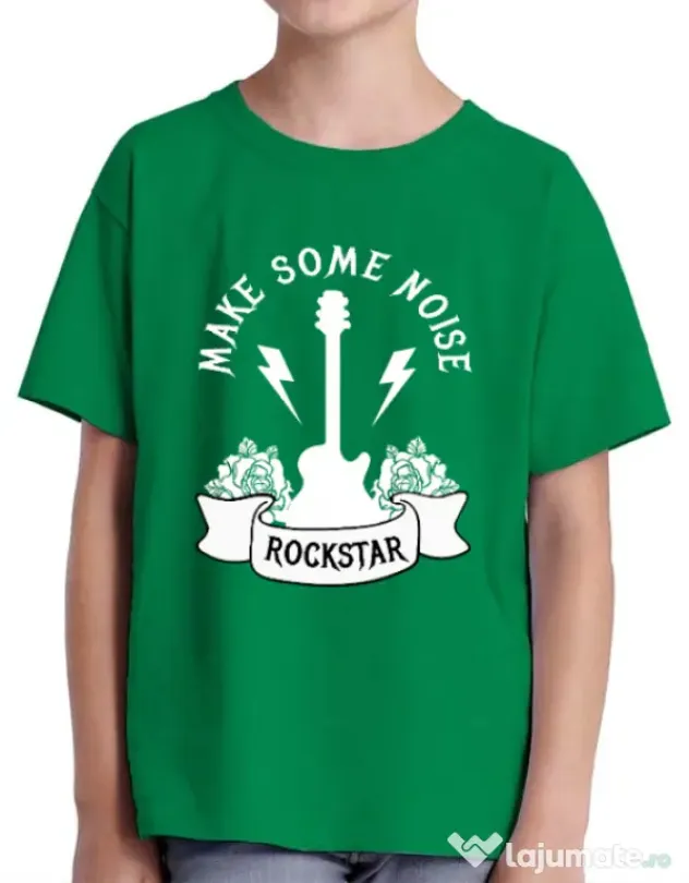 Tricou ADLER copil Make some noise Verde mediu