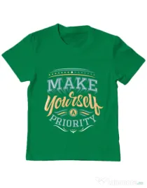 Tricou ADLER copil Make yourself a priority Verde mediu