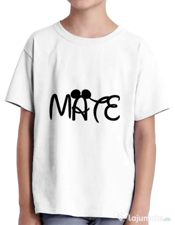 Tricou ADLER copil Mate Alb