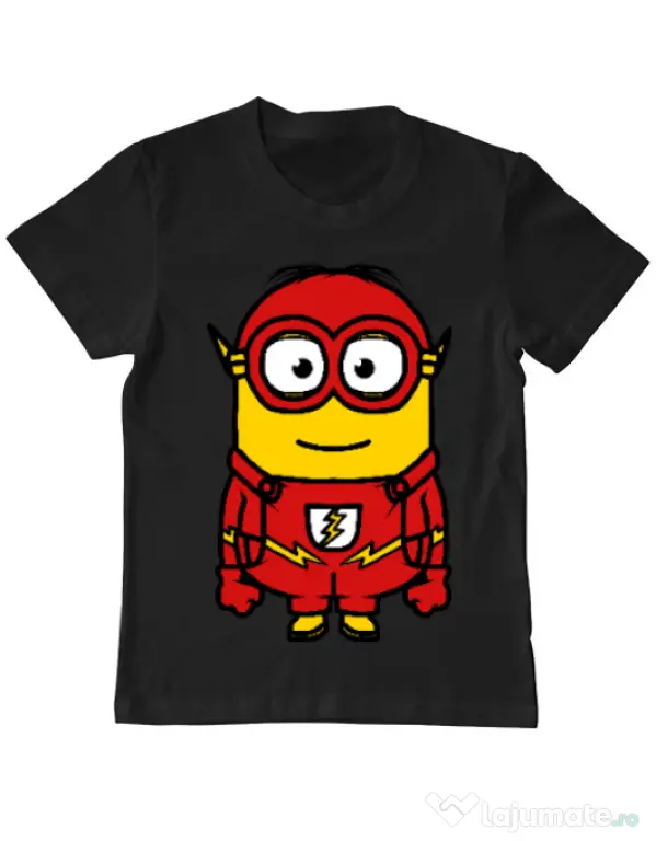 Tricou ADLER copil Minion flash Negru