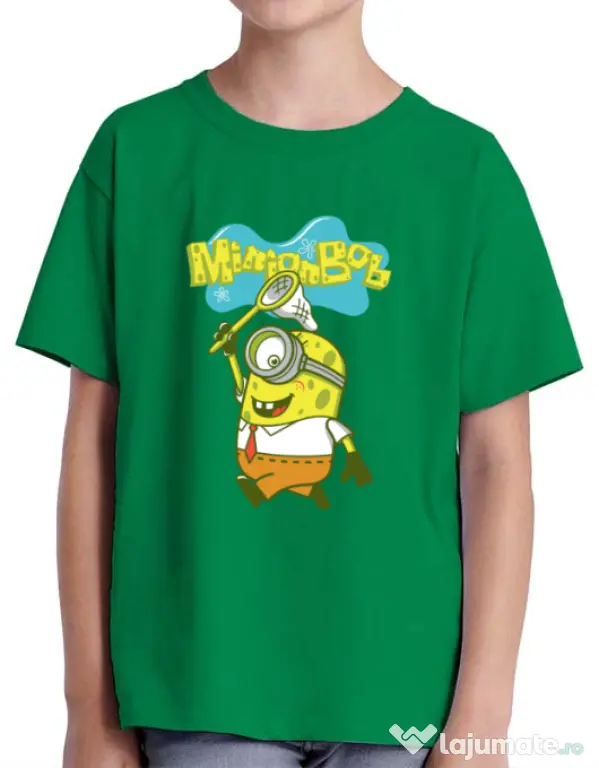 Tricou ADLER copil MinionBob Verde mediu