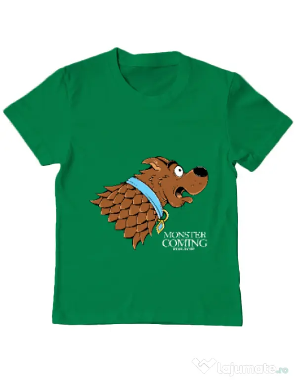 Tricou ADLER copil Monster is coming Verde mediu
