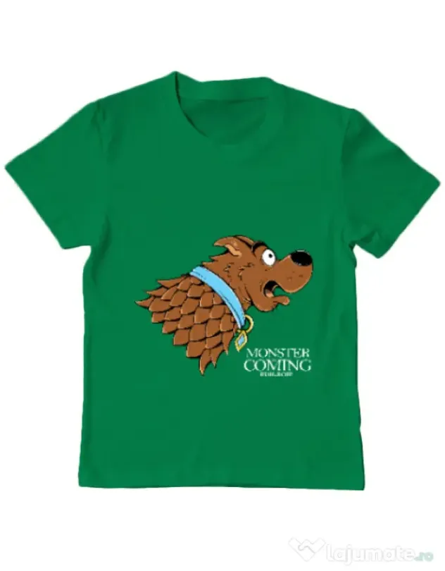 Tricou ADLER copil Monster is coming Verde mediu