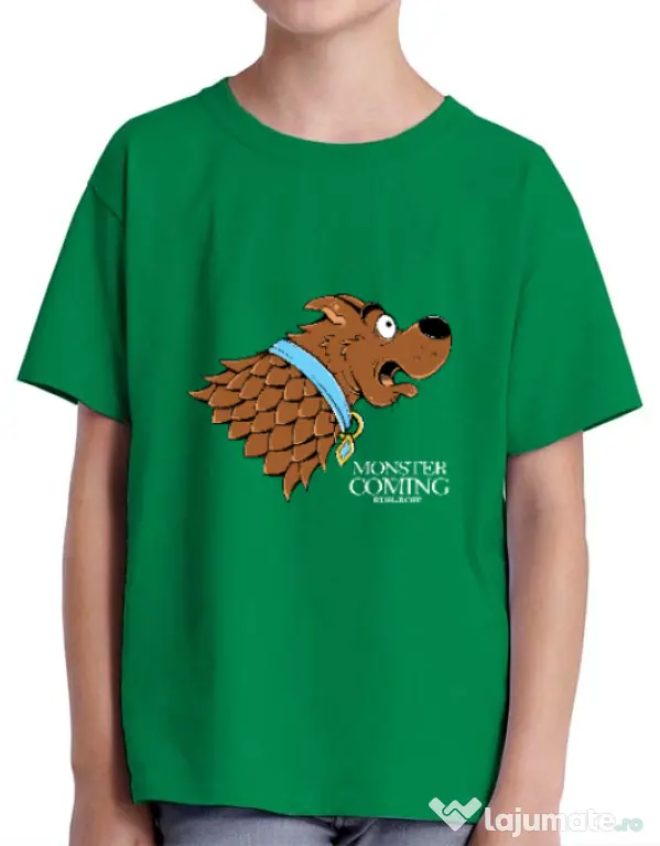 Tricou ADLER copil Monster is coming Verde mediu