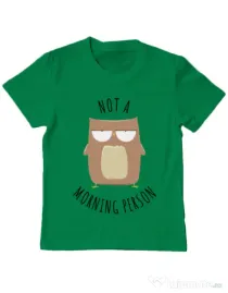 Tricou ADLER copil Morning owl Verde mediu