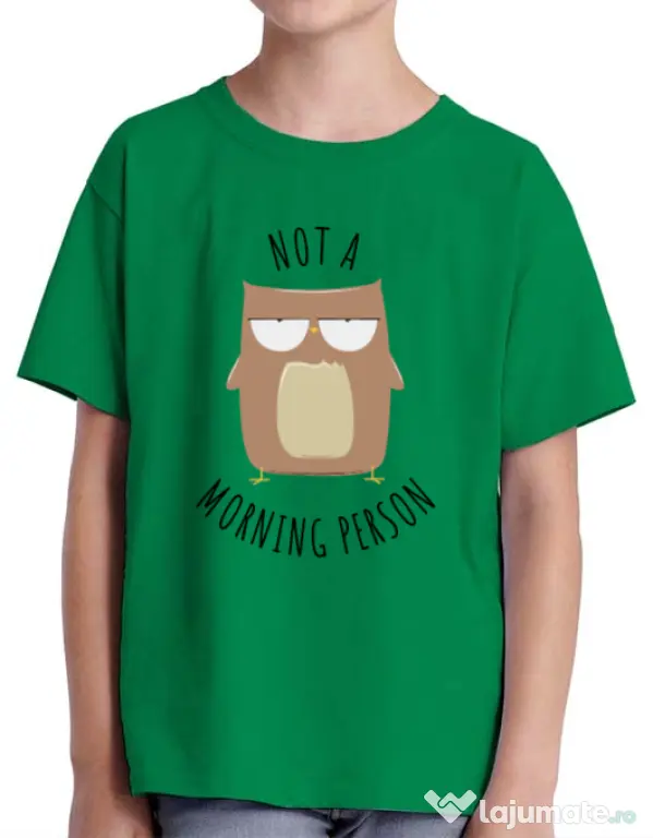 Tricou ADLER copil Morning owl Verde mediu
