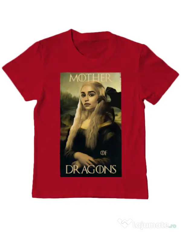 Tricou ADLER copil Mother of dragons 3 Rosu