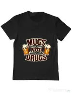 Tricou ADLER copil Mugs not drugs Negru