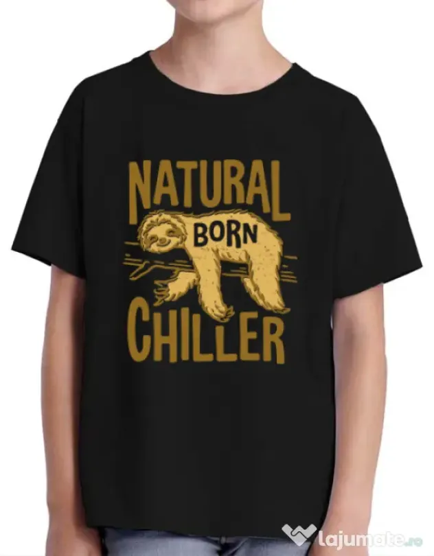 Tricou ADLER copil Natural born chiller Negru