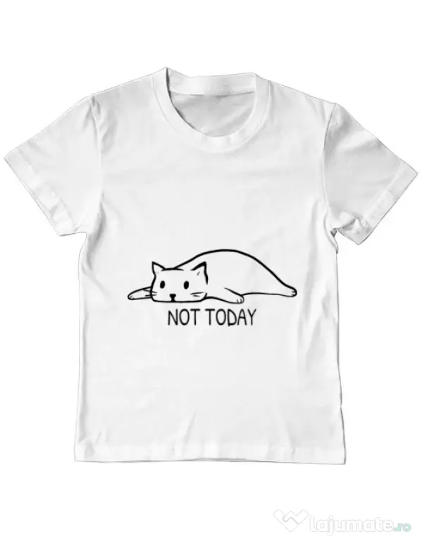Tricou ADLER copil Not today Alb