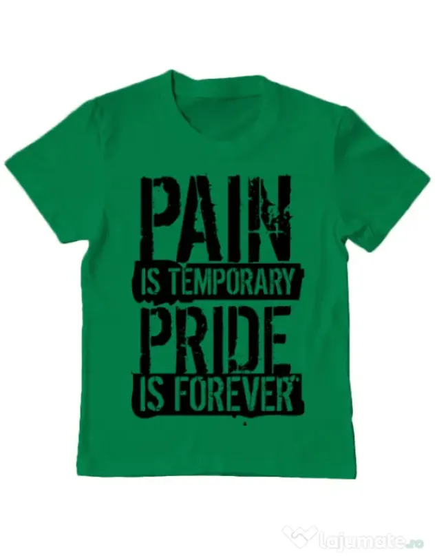 Tricou ADLER copil Pain and pride Verde mediu