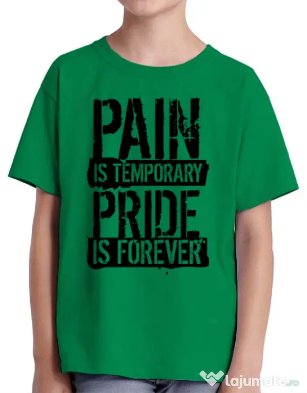 Tricou ADLER copil Pain and pride Verde mediu