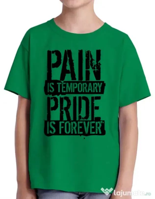 Tricou ADLER copil Pain and pride Verde mediu