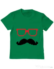 Tricou ADLER copil Pixel mask Verde mediu