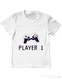 Tricou ADLER copil Player 1 Alb