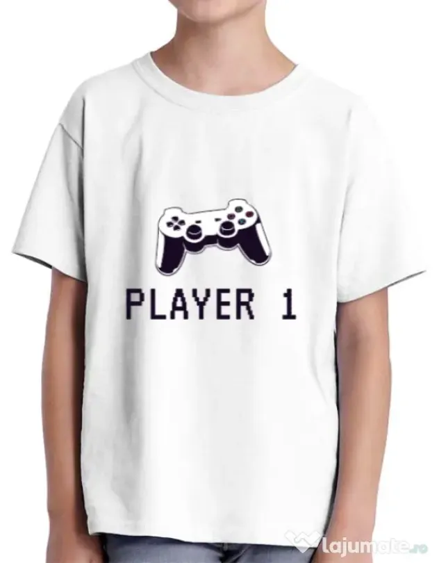 Tricou ADLER copil Player 1 Alb