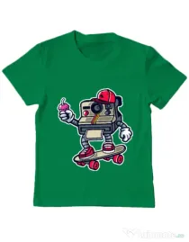 Tricou ADLER copil Polaroid Verde mediu