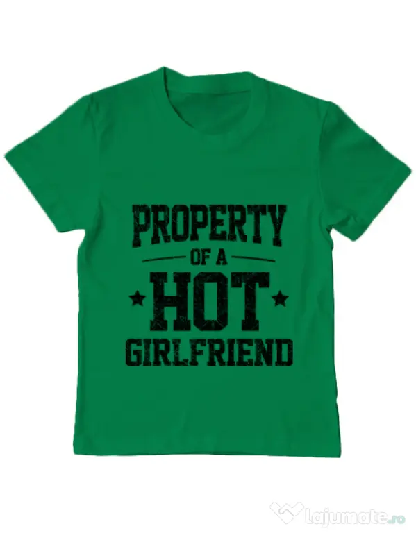 Tricou ADLER copil Property of a hot girlfriend Verde mediu
